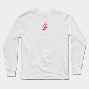 hanging retro red hearts Long Sleeve T-Shirt